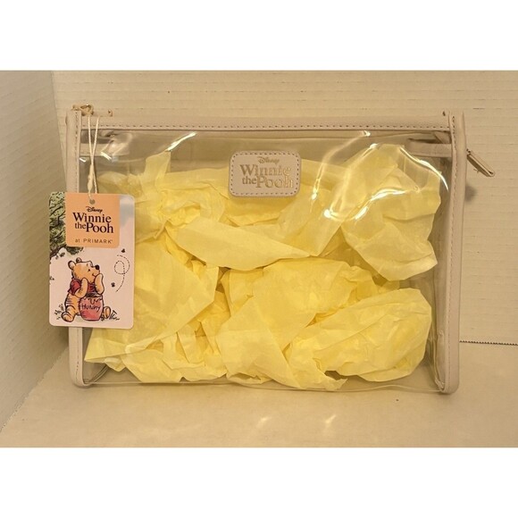 Disney Winnie The Pooh Makeup Toiletry Bags 11”x8” Primark NEW CLEAR BAG ONLY - Picture 1 of 8